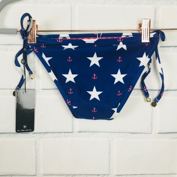 Wildfox Swim Stars Gingham Plaid Reversible Bottom - Picture 3 of 3
